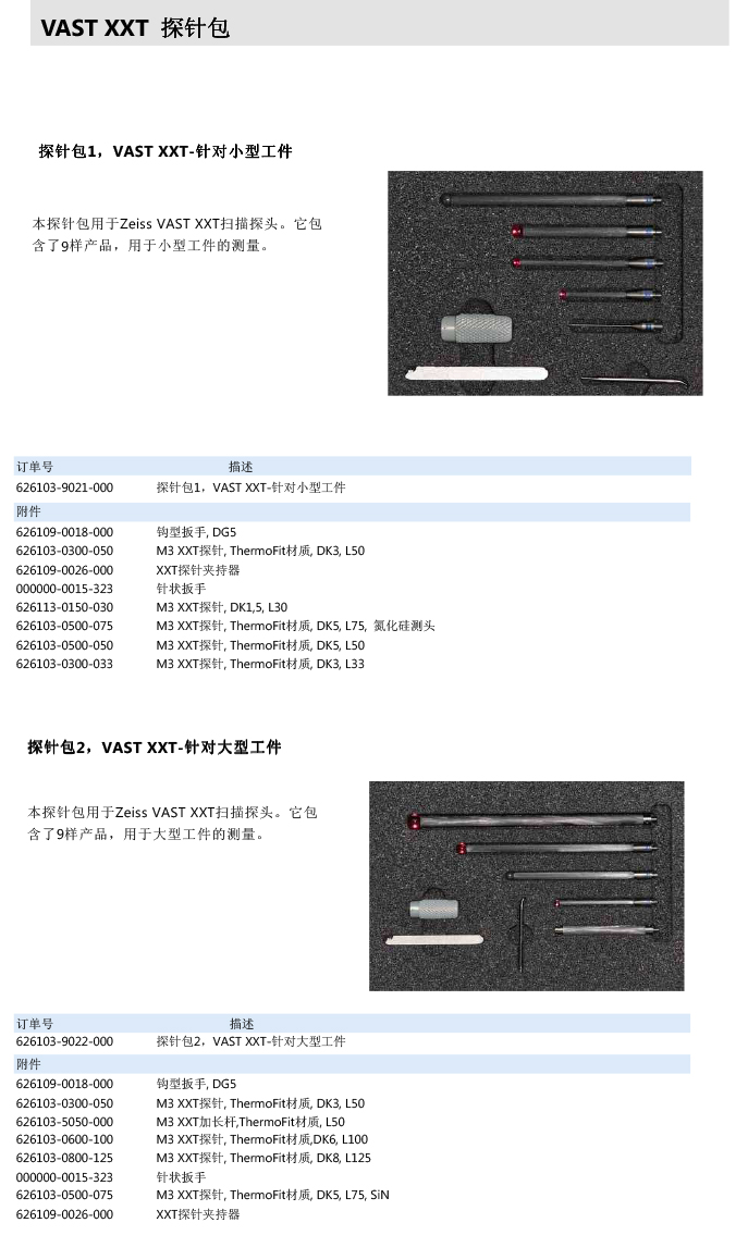 ZEISS 高品質(zhì) 德國(guó)原裝進(jìn)口 M3探針目錄-30